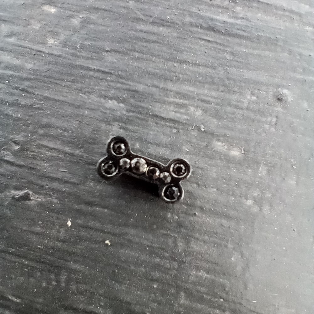 🙂Origami Owl Black Dog Bone Floating Charm